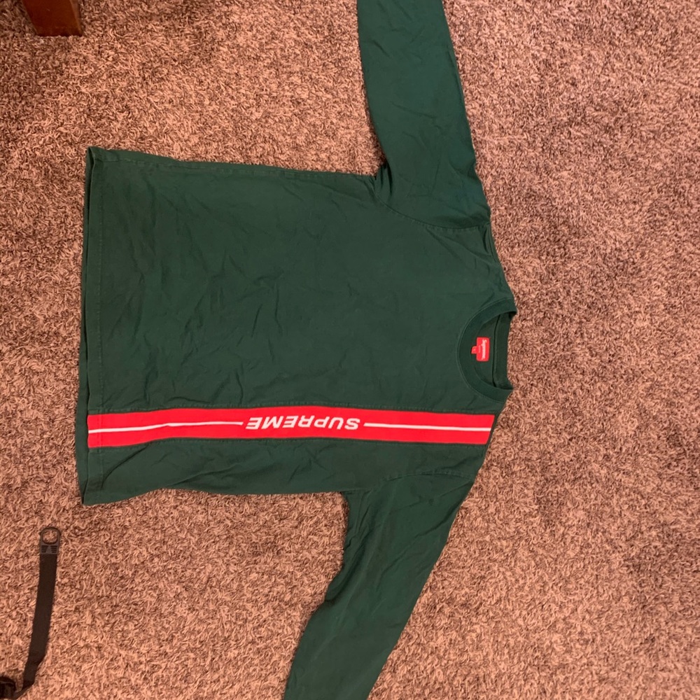2 Supreme vertical stripe shirts Both large FW18